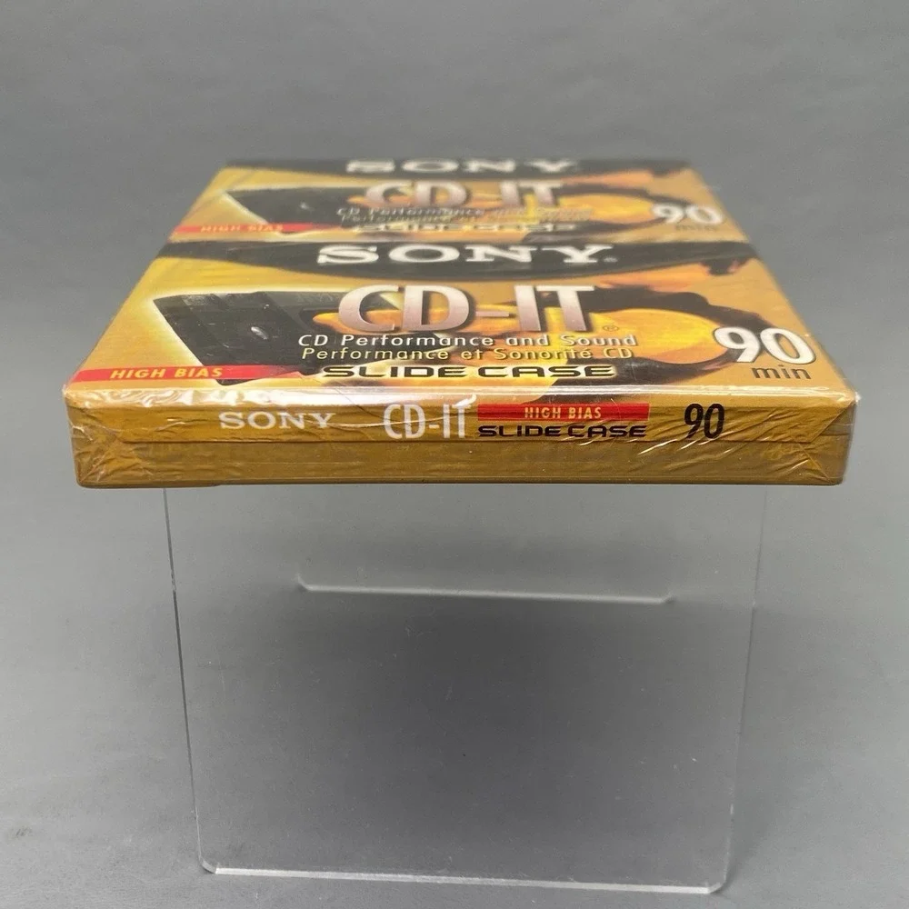 Sony CD-IT High Bias 90 min Slide Case Cassette Double Pack New sealed